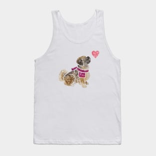 Tibetan Spaniel watercolour Tank Top